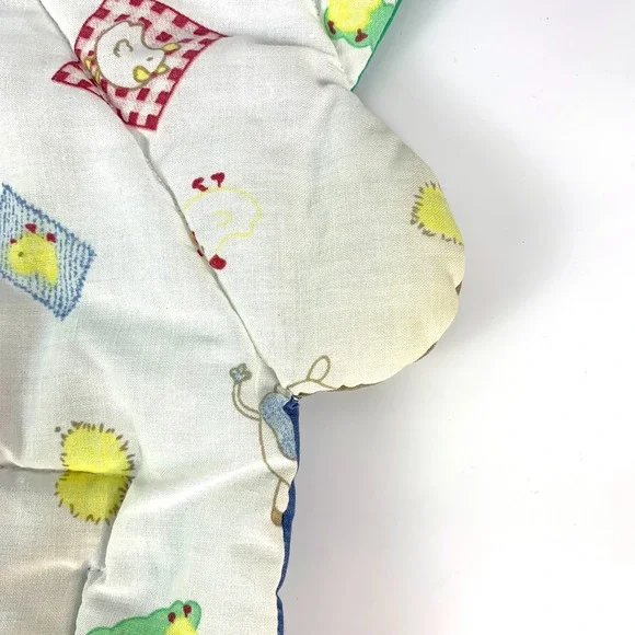 VTG Little Tikes Little Bears Farm Crib Quilt‎ & Pillow Barn Cow Sheep Dog Chick